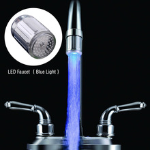 Cabezal de boquilla de grifo de ducha LED con luz azul, cabezal de ducha luminoso, boquilla de baño y cocina 2024 - compra barato