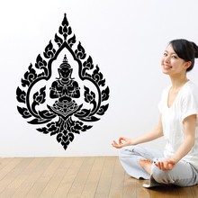 Indian Zen Meditation Vinyl Wall Decals Buddha Buddhism Wall Sticker Home Room Art Decorative Removable Wall Mural Y-797 2024 - buy cheap