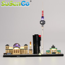 SuSenGo-juego de luces LED para torre de TV de Berlín, arquitectura 21027, sin modelo de bloques de construcción 2024 - compra barato