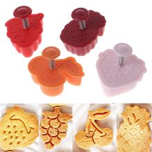 VFGTERTE 4PCS Craft Cutter Plunger Mold Fruit Mould Fondant Sugarcraft Cake Cookie Decorating Tools Set 2024 - buy cheap