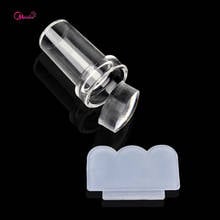 New 2.4cm Soft Silicon Jelly Clear Refill Head Stamper Plastic Scraper Nail Stamping Tool Marshmallow Transparent Stamp Kit 2024 - buy cheap