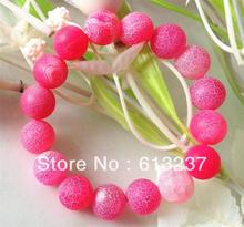 hot new Fashion Style diy 10mm Pink fantasy dragon vein agat carnelian onyx stone strand bracelet 7.5" MY5201 2024 - buy cheap