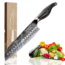 Высокое качество SUNNECKO 7 "нож шеф-повара Santoku японский VG10 Дамасская сталь кухонные ножи острое лезвие резки Рождественский подарок для шеф-повара 2024 - купить недорого