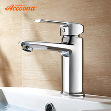 Accoona Bathroom Basin Faucet Single Hole Single Handle Deck Mounted Ceramic Brass Body Contemporary Polished Chrome A9055 2024 - buy cheap