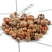 WLYeeS 10 to 16mm Printing Round Wooden Spacer beads charm Painted wood Loose bead for Women Men Jewelry Bracelet Making DIY Toy 2024 - buy cheap
