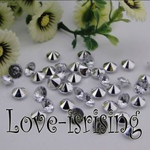 Free Shipping--1000pcs 4 Carat (10mm) Clear/Transparent Diamond Confetti Wedding Favor Supplies Table Scatter--New Arrivals 2024 - buy cheap