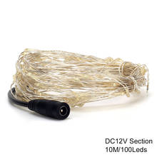 DC12V 100LEDs 10M Copper Wire Led String Light For Holiday Christmas Wedding Party Decoration LED String Fairy Lights 2024 - buy cheap