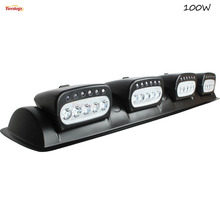 Lâmpadas superbrilhantes ajustáveis. 100w, 4 luzes em um farol para van, suv, caminhão, ônibus, 12v, 24v 2024 - compre barato