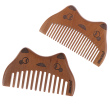 1Pc Pocket Natural Wooden Combs Cute Cat Design No Static Beard Comb Hairdressing Portable Styling Tool Hair Brush Massage 2024 - buy cheap
