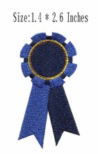 The Ribbon 1.4"wide embroidery patch  for the bow/blue color/wheel gear 2024 - buy cheap