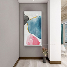 Láminas decorativas de pared, cuadros hechos a mano, decoración abstracta Rosa vintage, lienzo para arte de sala de estar, imágenes de pared 2024 - compra barato