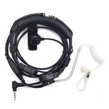 XQF Military Throat Microphone Headset Covert Earpiece Mic PTT for Yaesu Vertex Walkie Talkie Radio FT-60R VX-3R VX-5R FT-250R 2024 - buy cheap
