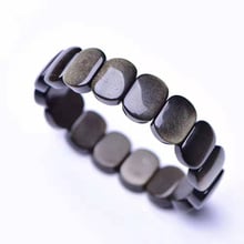 Black Gold Obsidian Stretch Bracelets Bangles for Women Men Couples Energy Jewelry 2024 - buy cheap