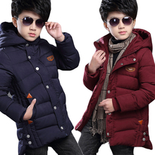 Kids Boys Cotton Padded Parkas Coat Winter Warm Hooded Jackets With Pockets Children Thicken Outwear New Fashion Boys Clothing 2024 - buy cheap