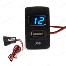 USB Port Socket Car LED Digital Voltmeter Cellphone Charger Auto Accessories For H/onda 5V 2.1A Adapter 2024 - buy cheap