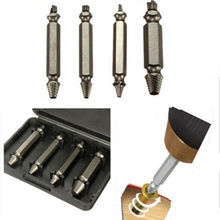 4PCS/Set Alloy Steel Drill Bits Set Broken Bolt Remover Double Side Damaged Screw Extractor Power Tools Kit 1# 2# 3# 4# Best 2024 - buy cheap