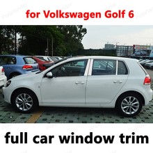 for Volkswagen Golf 6  Car Exterior Accessories Styling full Window Trim Stainless Steel Decoration Strips with column 2024 - buy cheap