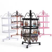 New 72 Holes Metal Earring Display Earring &slide Bead Turnable Necklace Jewelry Display Rack Stand Holder Shelf 2024 - buy cheap