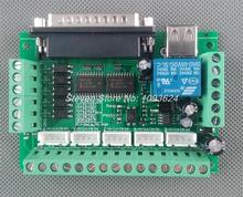 Adaptador de interfaz de 5 ejes CNC, placa de ruptura para controlador de Motor paso a paso, Mach3, nuevo 2024 - compra barato