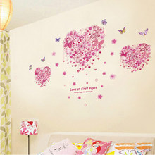 ZOOYOO-pegatina de pared para decoración del hogar, pegatina extraíble con diseño de amor, amor, chica, dormitorio, sala de estar, paisajismo, bricolaje 2024 - compra barato