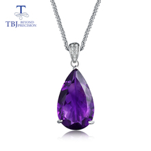 TBJ,925 silver dangle clasp earring & pendant with natural african amethyst excellent luxury jewelry for women party daily wear 2024 - buy cheap