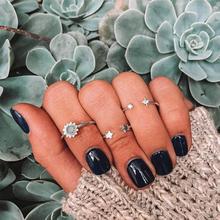 3Pcs/Set Sunflower Star Pattern Open Midi Knuckle Rings Bohemian Women Jewelry stainless steel jewelry woman 2024 - buy cheap