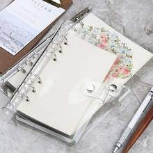 A5 A6 Spiral transparent PVC Notebook Cover Loose Diary Coil Ring Binder Filler Paper Seperate Planner Receive Bag Card Storage 2024 - buy cheap