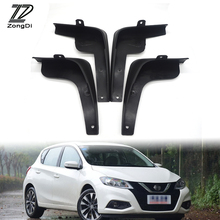 ZD Car Mudflaps Fit For 2007 2008 2009 2010 2011 Nissan Tiida Versa C11 Latio 2012 Hatchback Accessories Front Rear Mudguards 2024 - buy cheap