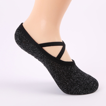 USHINE/новый стиль, черные носки для занятий йогой, для спортзала, нескользящие носки для йоги, носки для танцев пилатеса, детские, женские, балетные носки, носки для йоги 2024 - купить недорого