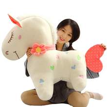 Peluche de unicornio blanco de 30-55cm para niños, muñeco de dibujos animados, unicornios, Animal, caballo rosa, regalo bonito de alta calidad 2024 - compra barato