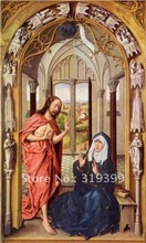Reproducción de pintura al óleo hecha a mano de 100%, "Cristo cruzado", "Dios se ve a María, por rogier van der weyden", envío gratis por DHL 2024 - compra barato