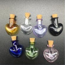Frasco pingente perfume óleo essencial, colar de vidro soprado à mão colorido dos desejos da sorte mágica com 300 peças 2024 - compre barato