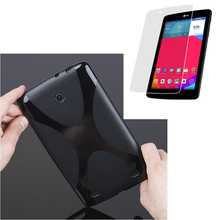 1x Clear Screen Protector , Ultra Slim Silicone X Line Soft Silicon Rubber TPU Gel Skin Cover Case For LG G Pad 8.0 V480 V490 8" 2024 - buy cheap