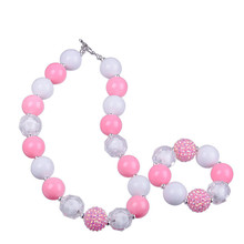 2 sets Girls Chunky Handmade Jewelry Bubblegum necklace! Children / Kid Jewelry Set Necklace Bracelet / Bangle Fashion Jewelry 2024 - buy cheap