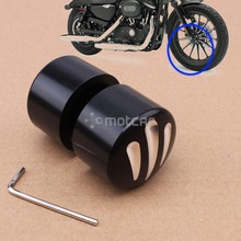 1pair Black Aluminum Front Axle Cover Nut Cover Bolt For Harley Sportster XL883 1200 Dyna Softails Electra Glides Custom 2024 - buy cheap