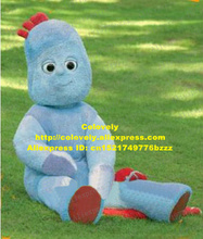 Piquant azul iggle piggle no jardim da noite traje da mascote personagem dos desenhos animados com curva boca pursed gordura pernas longas no.8472 fs 2024 - compre barato