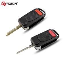 YIQIXIN 3 + 1 Panic 4 кнопки раскладной дистанционный Автомобильный ключ без ключа корпус для Benz MB ML350 ML500 ML320 ML55 AMG ML430 2024 - купить недорого