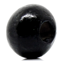Wood Spacer Beads Round Black 6mm Dia,Hole:Approx 2mm,250PCs new 2024 - buy cheap