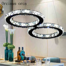 LED crystal lamp creative restaurant chandelier modern minimalist living room bedroom lamp lighting 2024 - buy cheap