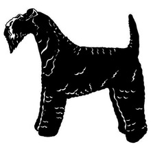 13.7*12.9CM Kerry Blue Terrier Dog Car Stickers Stylish Vinyl Decal Car Styling Bumper Accessories Black/Silver S1-0838 2024 - buy cheap