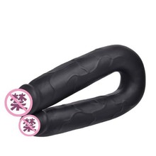 U Shape Double Dildo Flexible Soft Jelly Vagina & Anal Women Gay Lesbian Double Ended Dong Penis Artificial Penis Sex Toys 2024 - buy cheap