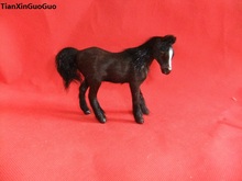 Cavalo marrom escuro 11x10cm, modelo duro adereço furs reais cavalo, brinquedo de decoração de casa presente s1763 2024 - compre barato