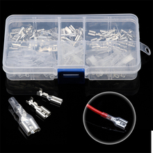 120pcs 2.8mm 4.8mm 6.3mm Female Spade Terminals Connectors  Assortment Set Crimp Terminals with Insulating Sleeves 2024 - buy cheap