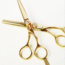 Профессиональные Титановые ножницы для волос на заказ, филировочные ножницы для парикмахерских, набор парикмахерских ножниц 2024 - купить недорого