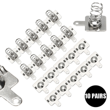 10 Pairs Replacement Spring Battery Contact Plate Silver 9mm Metal For AA AAA Batteries 2024 - buy cheap