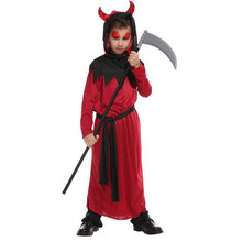 Детский костюм демона Красного черного дьявола для мальчиков, костюм на Хэллоуин, Пурим вечерние ринку, карнавал, Необычные костюмы для косплея 2024 - купить недорого