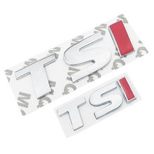 Красный Серебряный TSI 3D металлический автомобильный боковой брызговик задний багажник эмблема значок наклейка наклейки для Volkswagen Sagitar, Golf Magotan Polaris 2024 - купить недорого