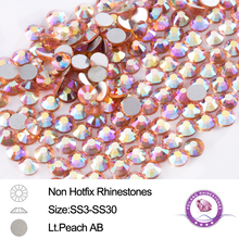 Lt.Peach AB SS3 To SS30 Nail Art Non Hotfix Rhinestones Shiny 288-1440pcs Loose Strass For Decorations 2024 - buy cheap