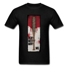 Camiseta negra Funky de Eeny Meeny Miny Mo Walking Dead para hombres, regalo personalizado, camisetas de manga corta Vintage 2024 - compra barato