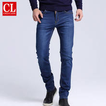 Celucasn New  Fashion Men's Casual Jeans Trousers Jeans Straight Slim High Elasticity Feet Jeans Loose Waist Long Pants Sale 2024 - buy cheap